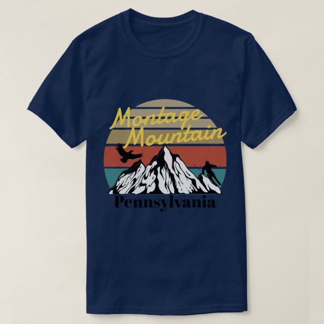 Camiseta Montage Mountain ski Pennsylvania 1 (Diseño del anverso)