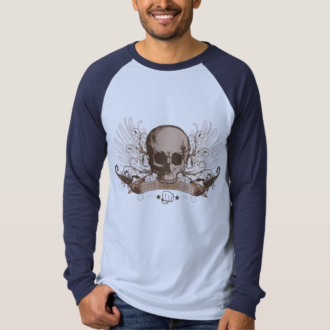 Camiseta Montaje de cráneo - bronce (Anverso)