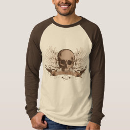 Camiseta Montaje de cráneo - bronce