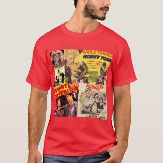 Camiseta Montaje de imagen de películas antiguas 4 chicas