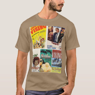 Camiseta Montaje de imágenes de películas antiguas 15 retro
