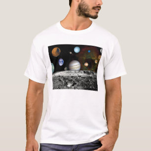 Camiseta Montaje de imágenes del Voyager del Sistema Solar