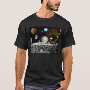 Camiseta Montaje de imágenes del Voyager del Sistema Solar 
