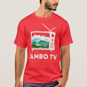 Camiseta Montaje de la plataforma de TV Tambo de exposición