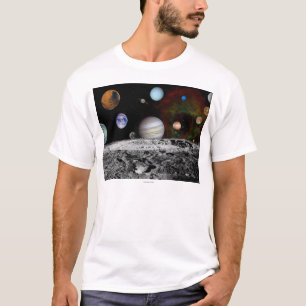 Camiseta Montaje de la Sistema Solar de las imágenes del