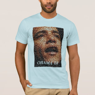 Camiseta Montaje del afroamericano de Obama 08