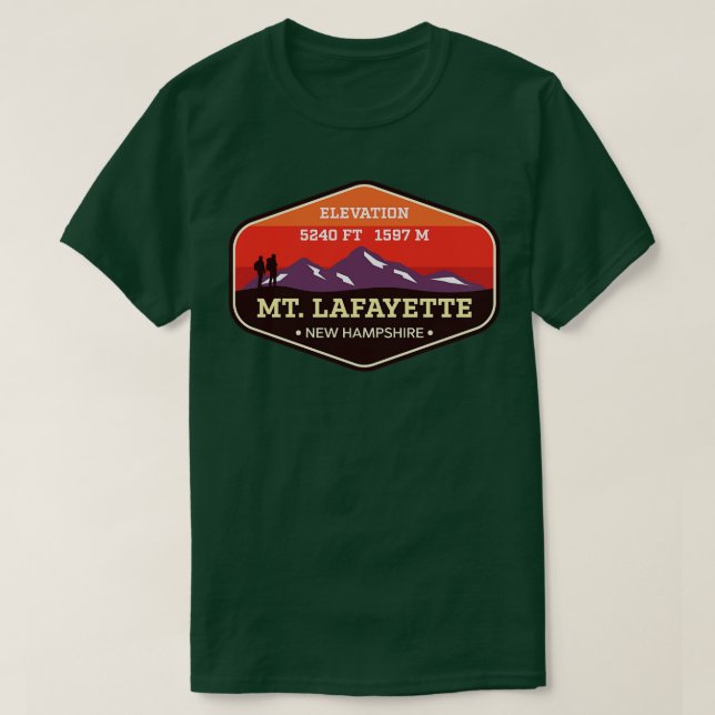 Camiseta Montaña Appalachiana Mount Lafayette New Hampshire (Diseño del anverso)