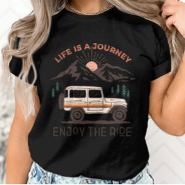 Camiseta Montaña atardecer - Regalo de viajero - La vida es