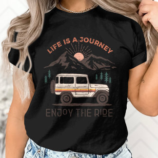 Camiseta Montaña atardecer - Regalo de viajero - La vida es