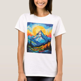 Camiseta Montaña azul