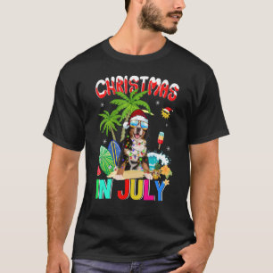 Camiseta Montaña Bernesa en Santa Hat Navidades de gafas de