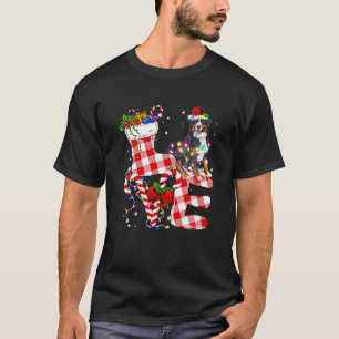 Camiseta Montaña Bernesa Santa Navidad Árbol de luces navid