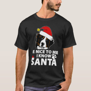 Camiseta Montaña Bernesa Sé Amable Conociendo A Santa Dog L