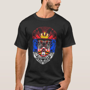 Camiseta Montaña Bicicleta Helmet Bandera Serbia