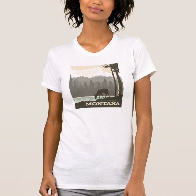 Camiseta Montana | Bienvenidos a Big Sky Country (Anverso)