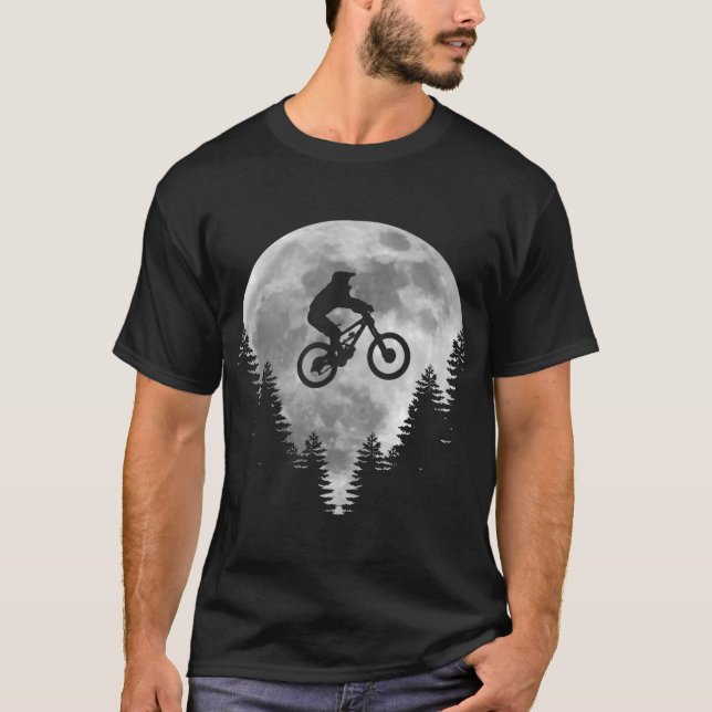 Camiseta Montaña Bike - Moon MTB Downhill Biking Funny Gif (Anverso)