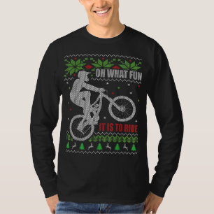 Camiseta Montaña Bike Navidades feos Montaña Bicicleta
