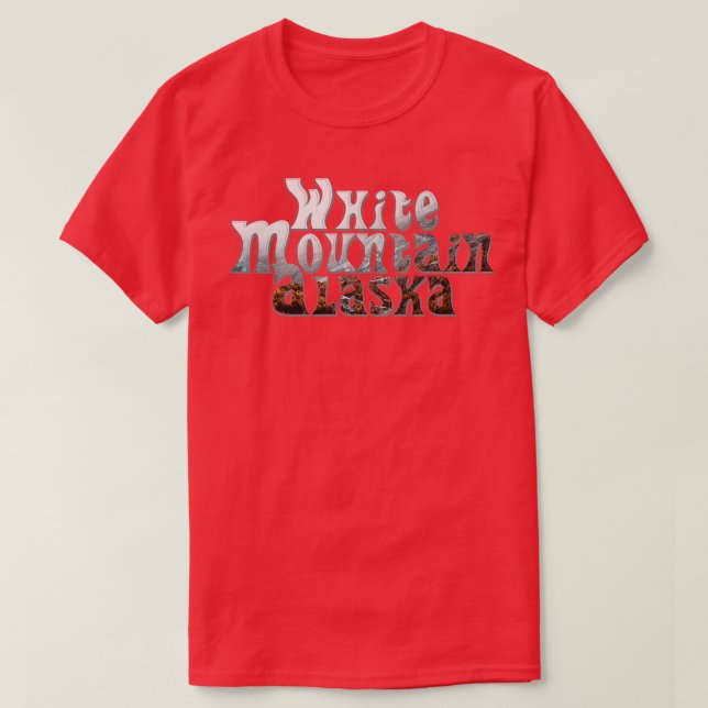 Camiseta Montaña blanca Alaska (Diseño del anverso)