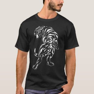 Camiseta Montaña blanca de los tigres de animales salvajes 