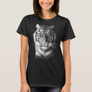 Camiseta Montaña blanca de los tigres de animales salvajes