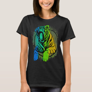 Camiseta Montaña blanca de los tigres de animales salvajes 