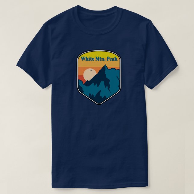 Camiseta Montaña Blanca Pico Amanecer de California (Diseño del anverso)