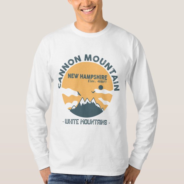 Camiseta Montaña Cannon New Hampshire - Retro vintage (Anverso)