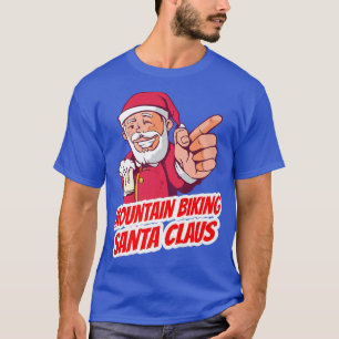Camiseta Montaña ciclista Santa Claus Navidad Holiday Moun