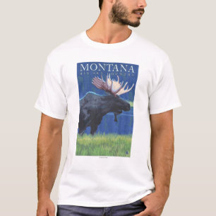 Camiseta Montana -- Cielo grande CountryMoose en claro de