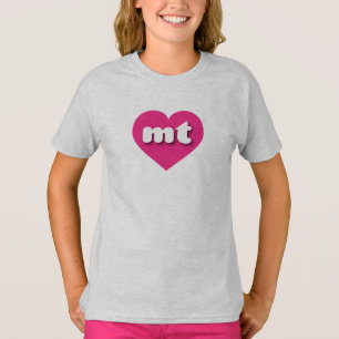 Camiseta Montana corazón rosado caliente - Me encanta.