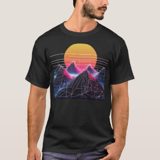Camiseta Montaña Cyberpunk, Montañas de Senderismo al aire