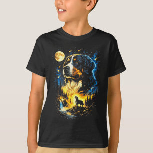 Camiseta montaña de Berna aullando a la luna vintage 90s