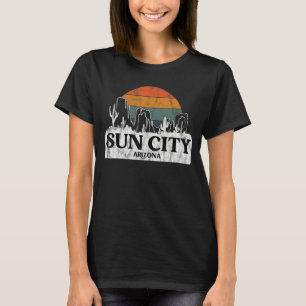Camiseta Montaña de cactus de la puesta de sol de la vendim