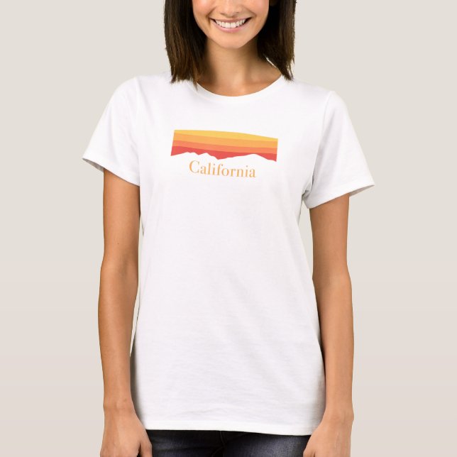 Camiseta Montaña de California Sunset al aire libre Senderi (Anverso)