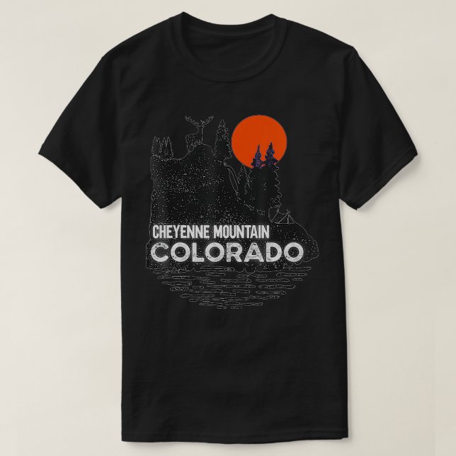 Camiseta Montaña de Cheyenne Colorado camping naturaleza d (Diseño del anverso)