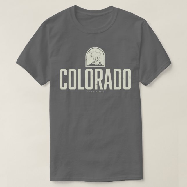 Camiseta Montaña de Colorado Goat Tan (Diseño del anverso)