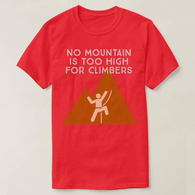 Camiseta Montaña de escalada de rocas (Diseño del anverso)
