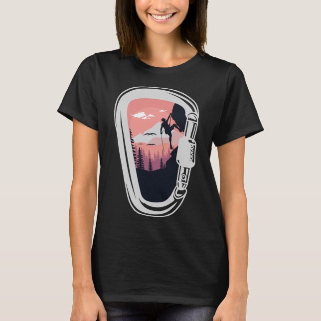 Camiseta Montaña de escalada en roca de la naturaleza del c (Anverso)