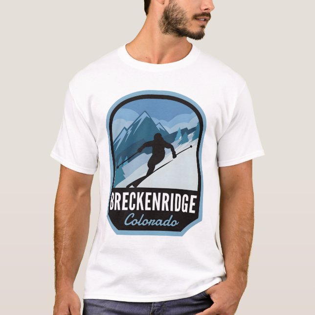 Camiseta Montaña de esquí de Breckenridge Colorado (Anverso)