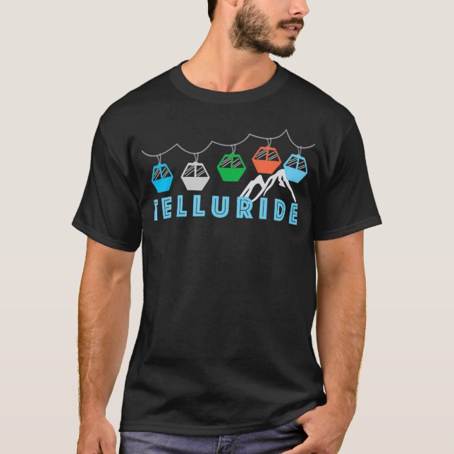Camiseta Montaña de esquí de Colorado Gondola Telluride (Anverso)