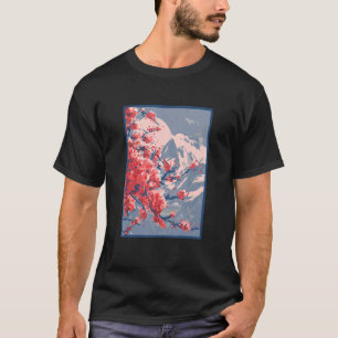 Camiseta Montaña de Flor de Cerezo Sakura