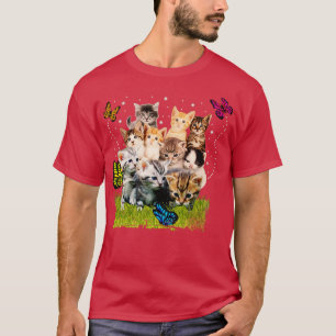 Camiseta Montaña de gatos curados gatitos Kawaii Gato amant
