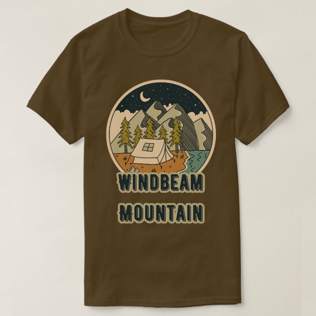 Camiseta Montaña de haz de viento (Diseño del anverso)