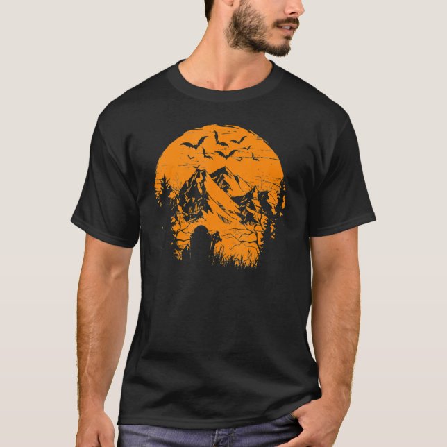 Camiseta Montaña De Horror Escandaloso De Halloween B (Anverso)