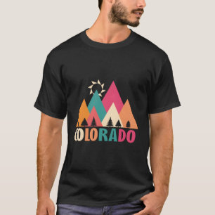 Camiseta Montaña de la Bandera del Estado de Colorado