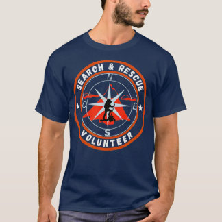 Camiseta Montaña de la brújula de los voluntarios de rescat