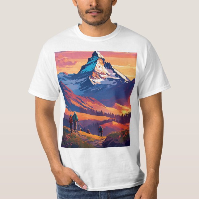 Camiseta Montaña de los Alpes, Matterhorn (Anverso)