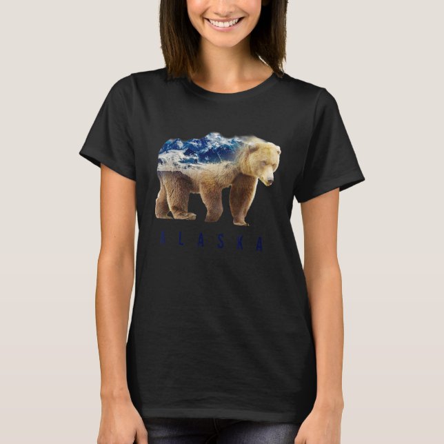 Camiseta Montaña de nieve animal salvaje de oso 18 de octub (Anverso)