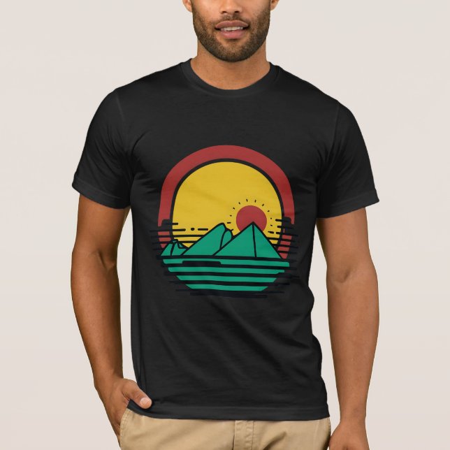 Camiseta Montaña de pico radiante (Anverso)