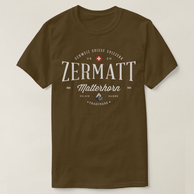 Camiseta Montaña de senderismo en Suiza Matterhorn Zermatt (Diseño del anverso)